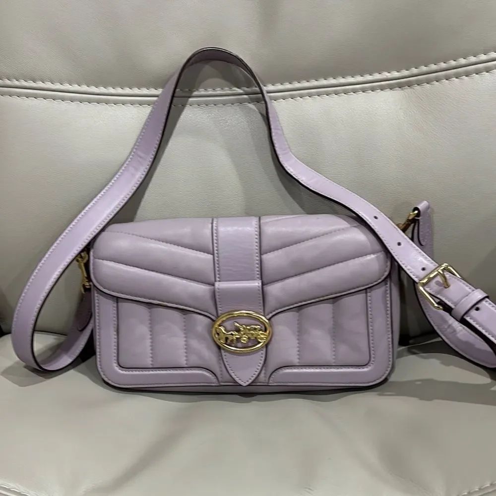 Coach Georgie Lavender Quilted/Puffy Shoulder Bag